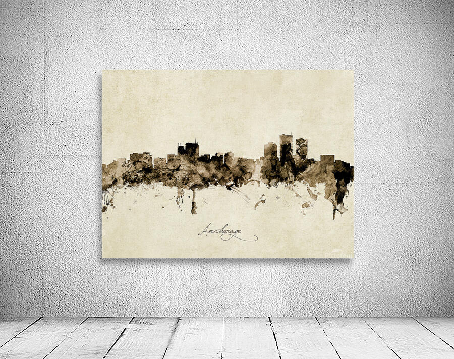 Anchorage Alaska Skyline Wall Preview
