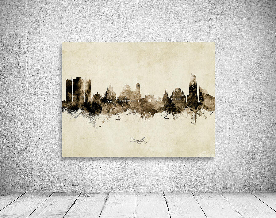 Sofia Bulgaria Skyline Wall Preview