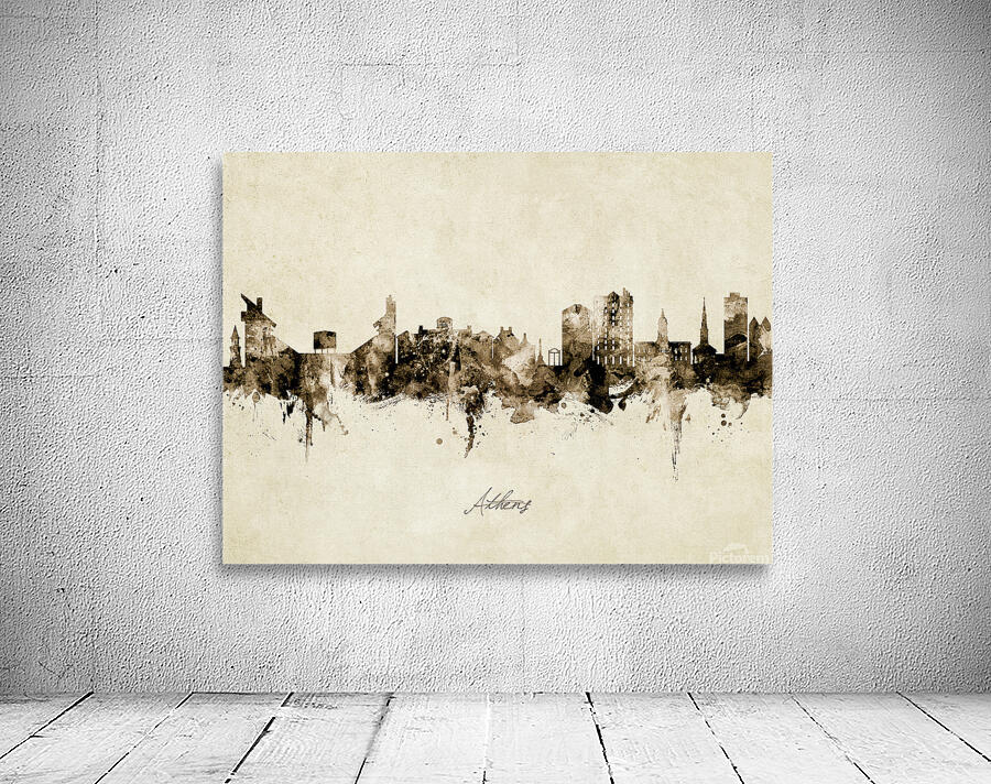 Athens Georgia Skyline Wall Preview