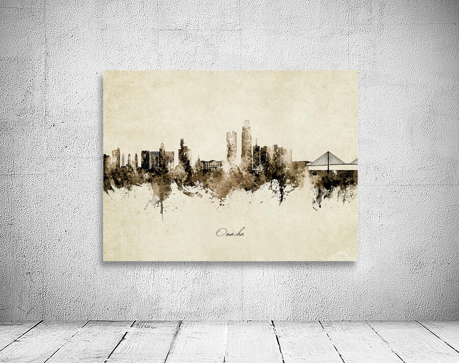 Omaha Nebraska Skyline Wall Preview