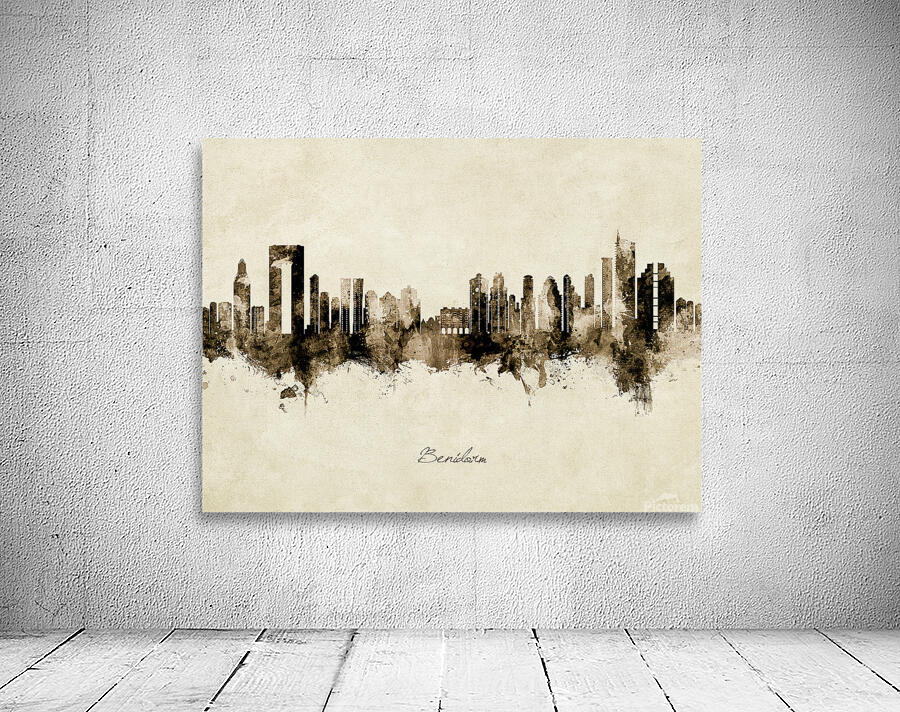 Benidorm Spain Skyline Wall Preview