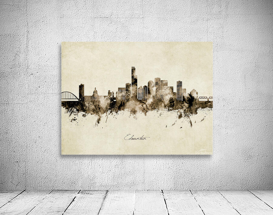 Edmonton Canada Skyline Wall Preview