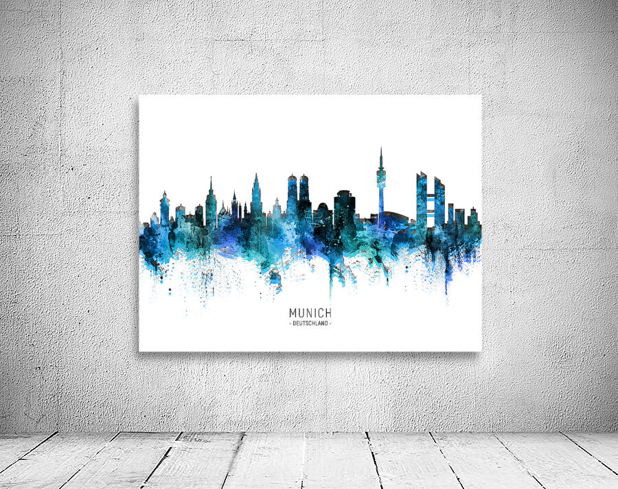 Munich Germany Skyline Wall Preview