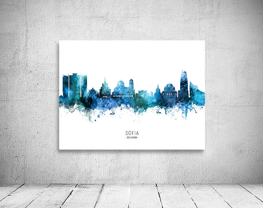 Sofia Bulgaria Skyline Wall Preview