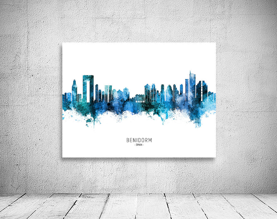 Benidorm Spain Skyline Wall Preview