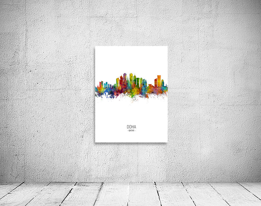 Doha Qatar Skyline Wall Preview