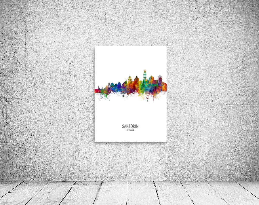 Santorini Skyline Wall Preview