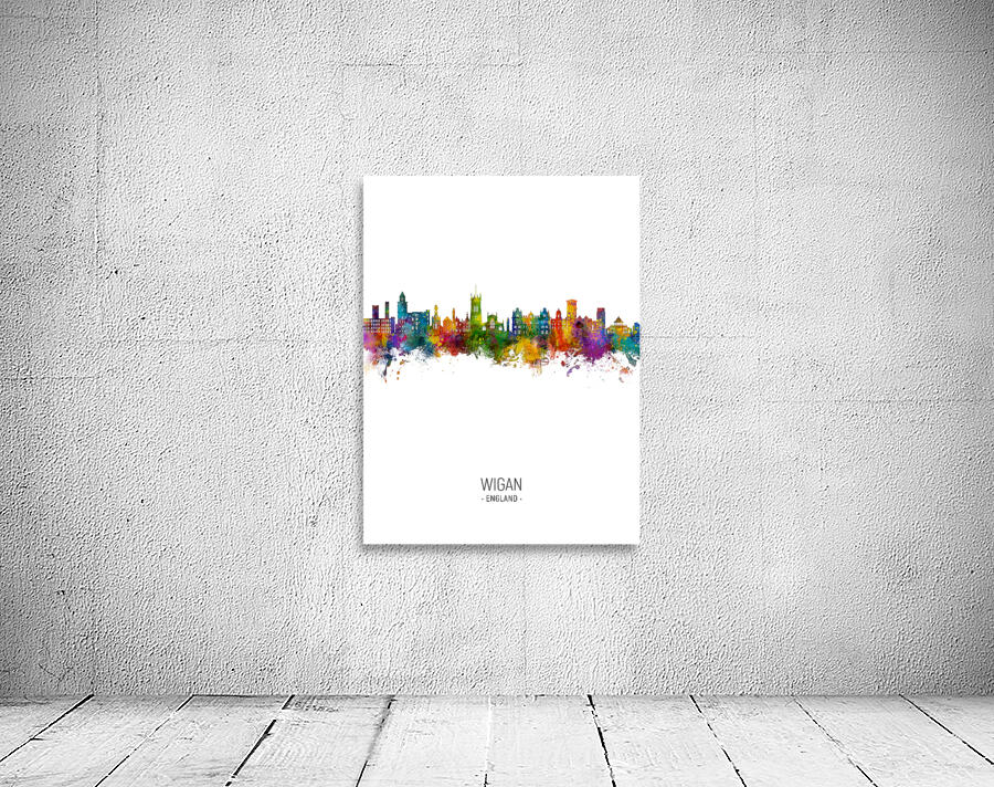 Wigan England Skyline Wall Preview