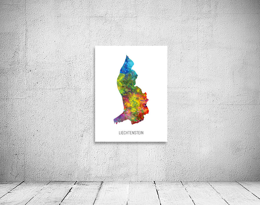 Liechtenstein Watercolor Map Wall Preview