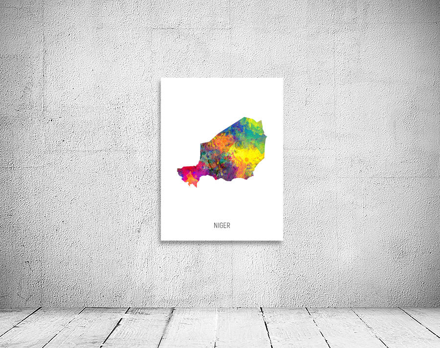 Niger Watercolor Map Wall Preview
