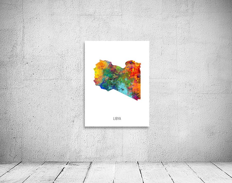 Libya Watercolor Map Wall Preview