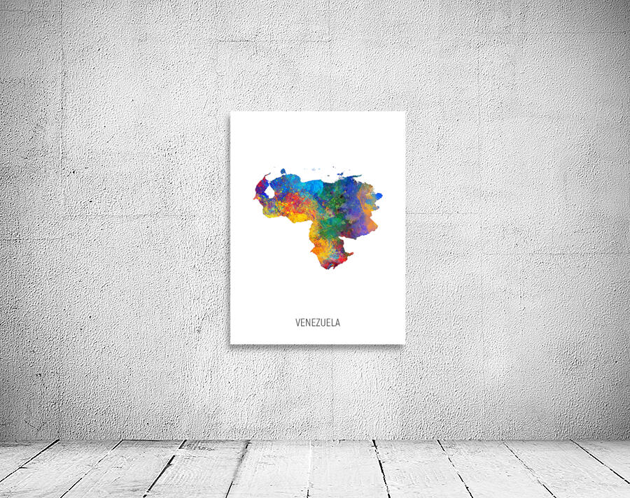 Venezuela Watercolor Map Wall Preview