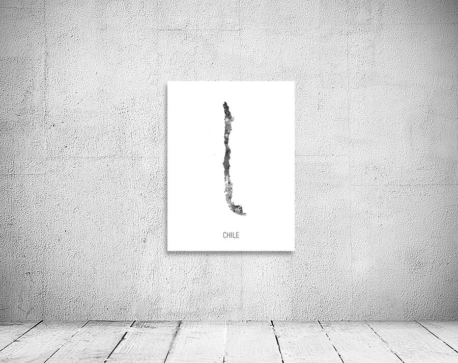 Chile Watercolor Map Wall Preview