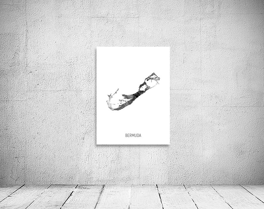 Bermuda Watercolor Map Wall Preview