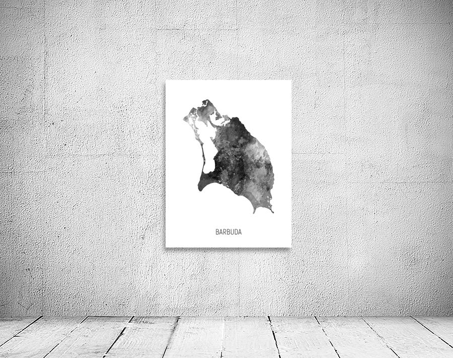Barbuda Watercolor Map Wall Preview