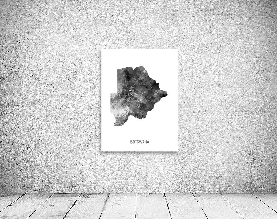 Botswana Watercolor Map Wall Preview