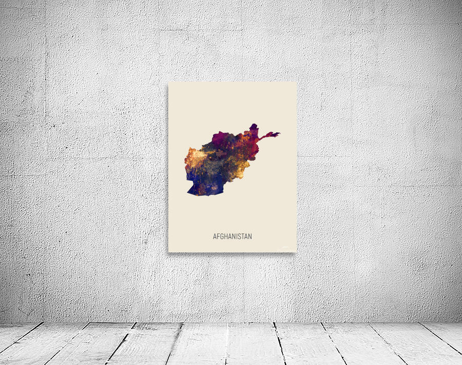 Afghanistan Watercolor Map Wall Preview