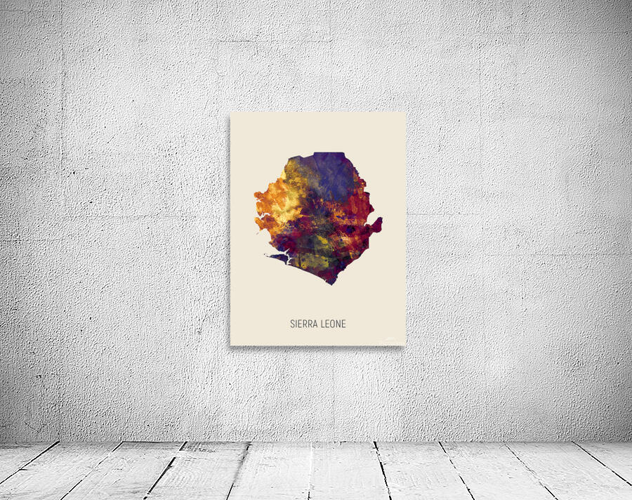 Sierra Leone Watercolor Map Wall Preview