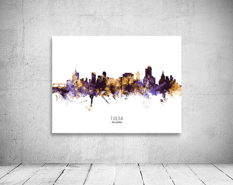 Tulsa Oklahoma Skyline Wall Preview