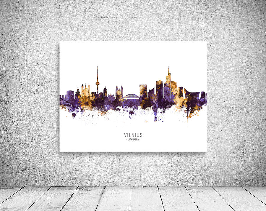 Vilnius Lithuania Skyline Wall Preview
