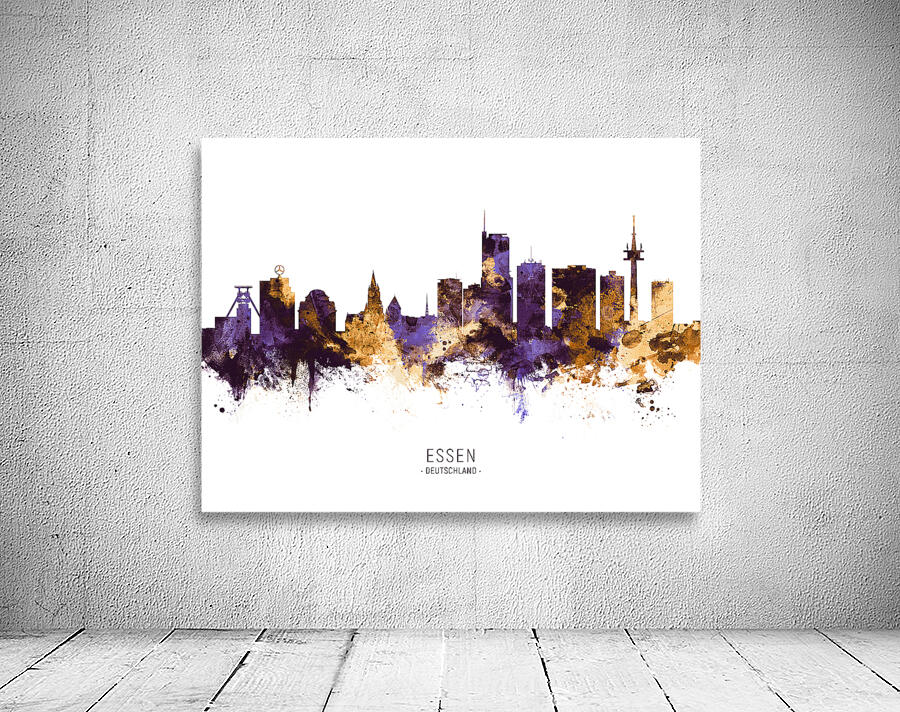 Essen Germany Skyline Wall Preview