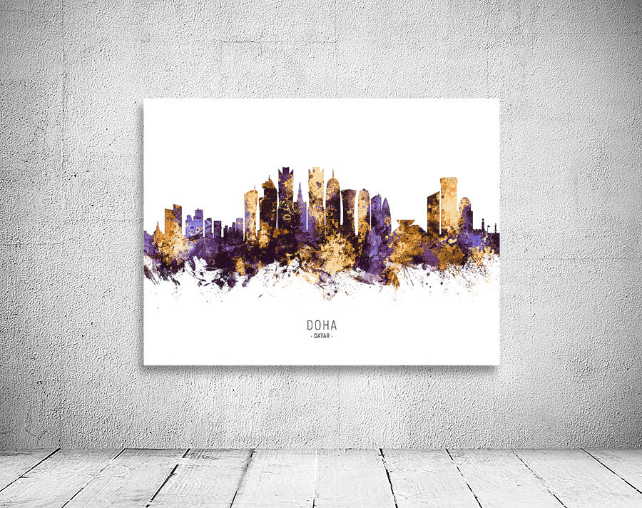 Doha Qatar Skyline Wall Preview