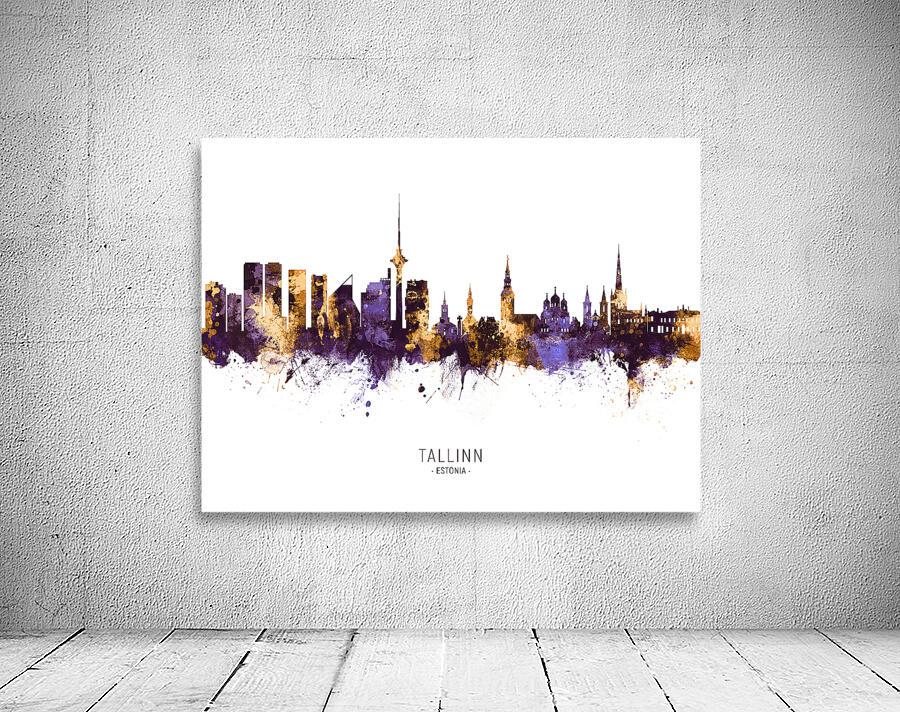 Tallinn Estonia Skyline Wall Preview