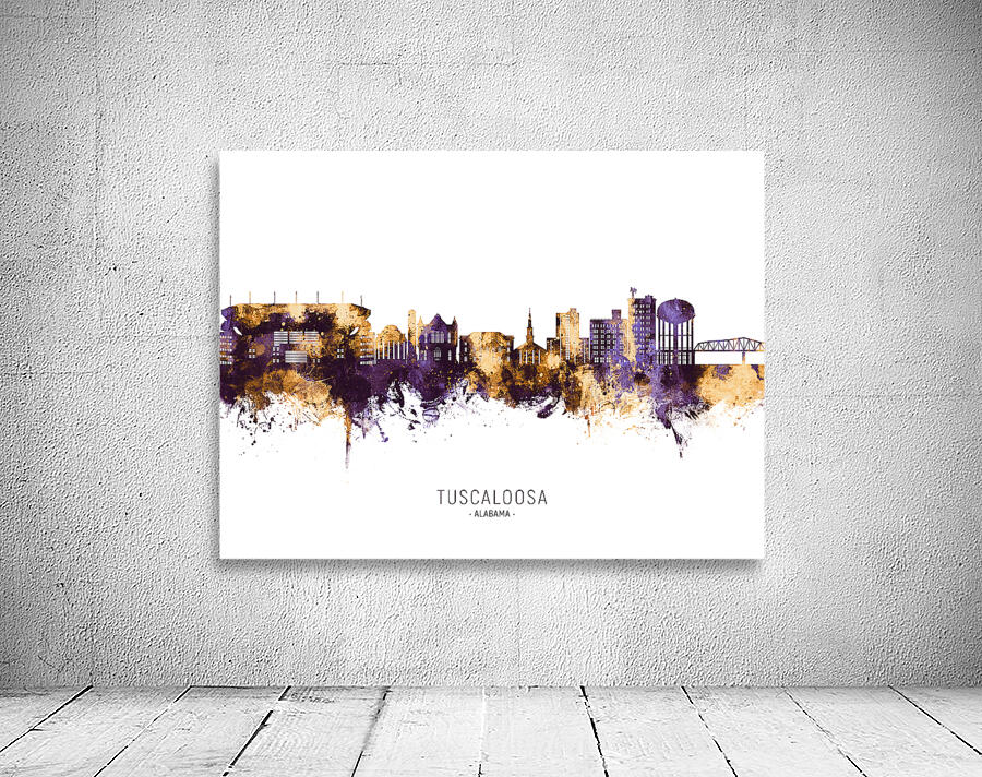 Tuscaloosa Alabama Skyline Wall Preview