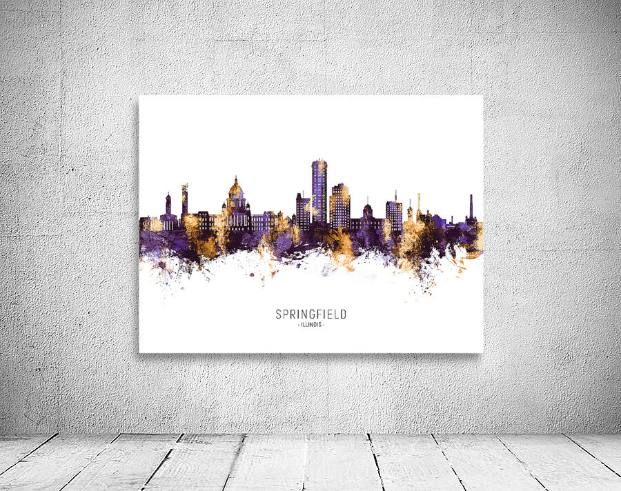 Springfield Illinois Skyline Wall Preview