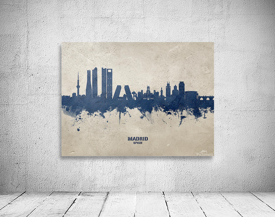 Madrid Spain Skyline Wall Preview