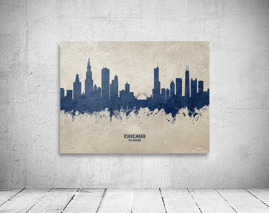 Chicago Illinois Skyline Wall Preview