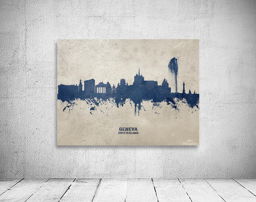 Geneva Switzerland Skyline Wall Preview