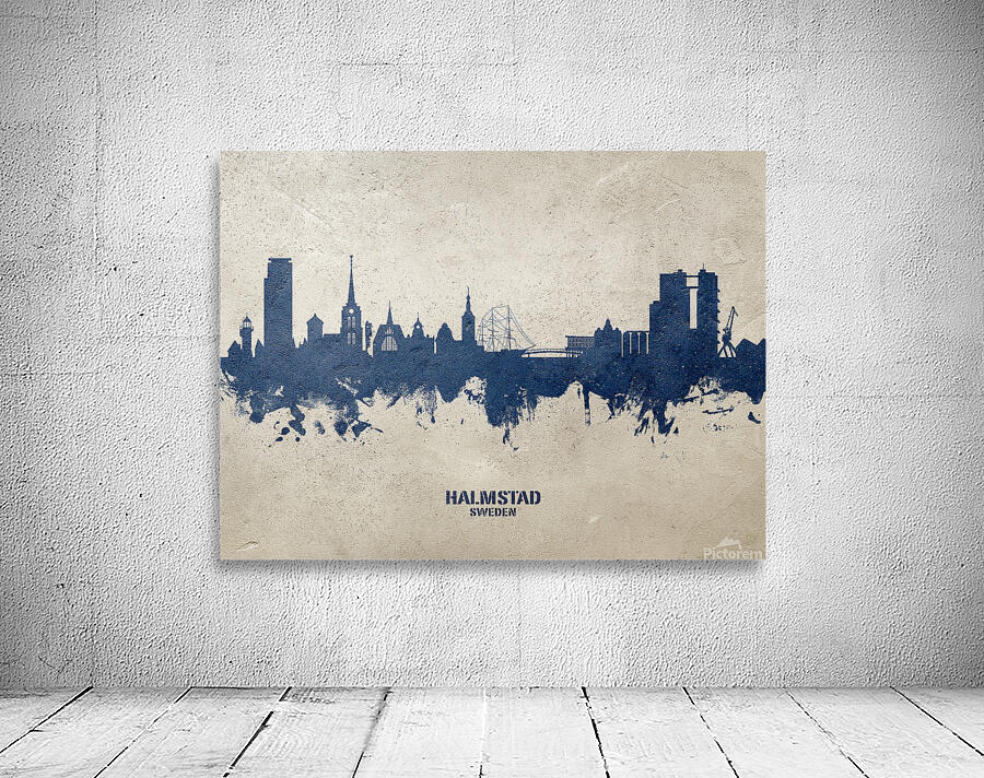 Halmstad Sweden Skyline Wall Preview