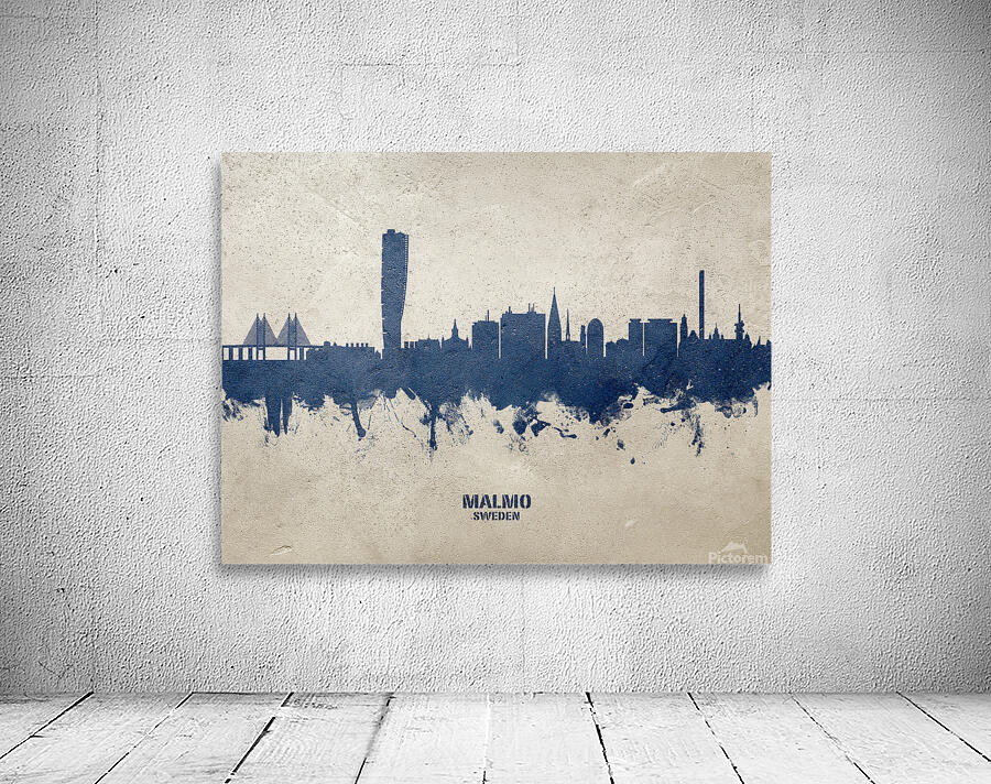 Malmo Sweden Skyline Wall Preview