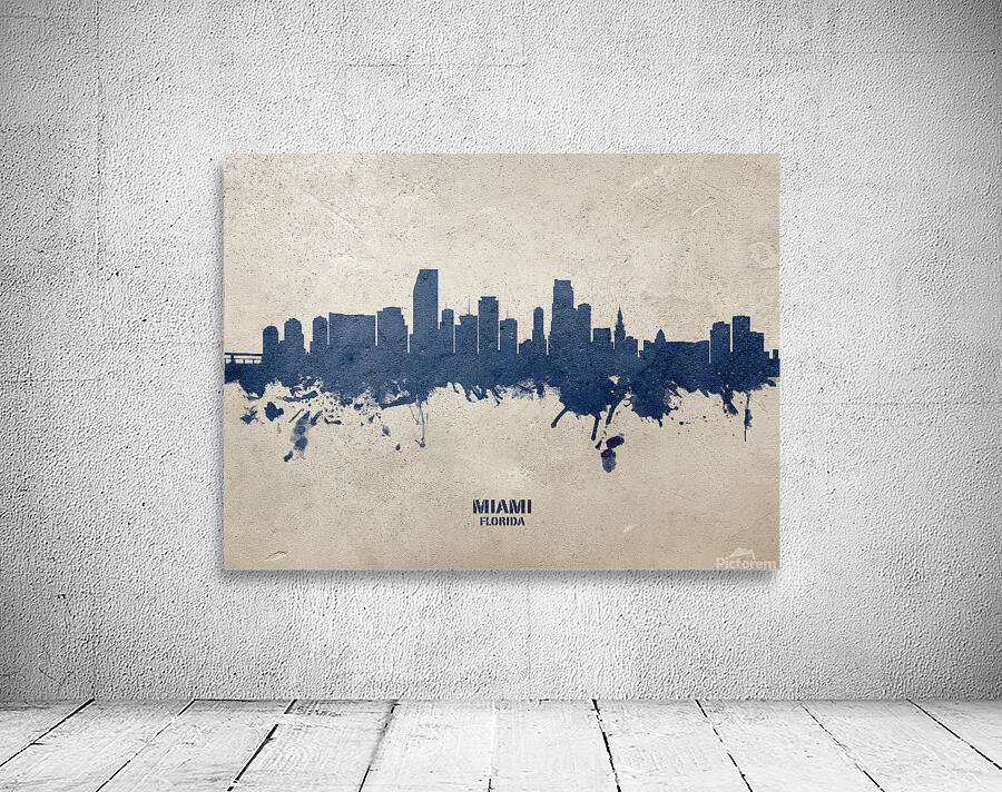 Miami Florida Skyline Wall Preview