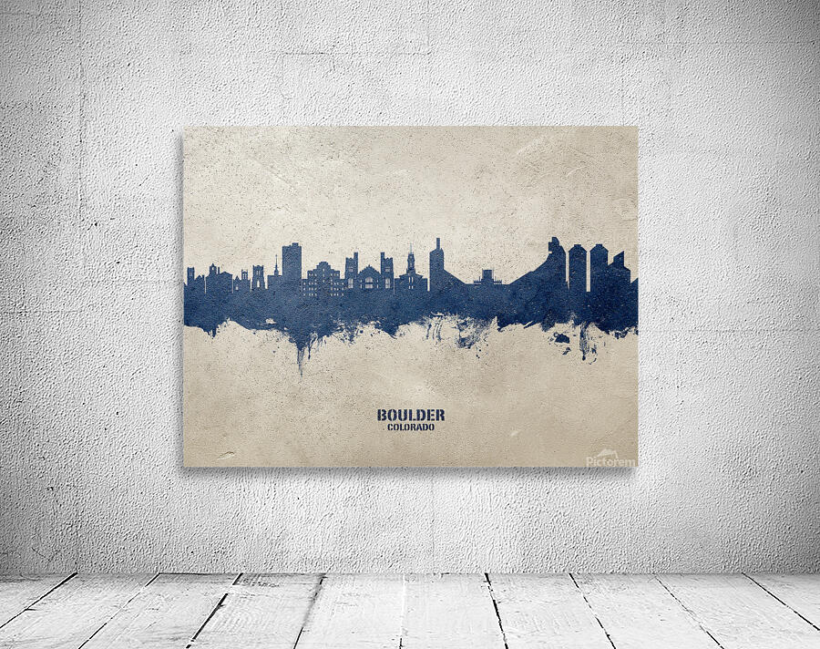 Boulder Colorado Skyline Wall Preview