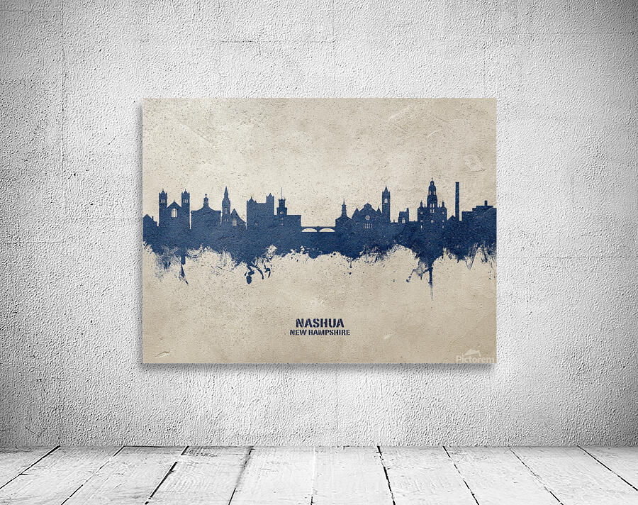 Nashua New Hampshire Skyline by Michael Tompsett Wall Art