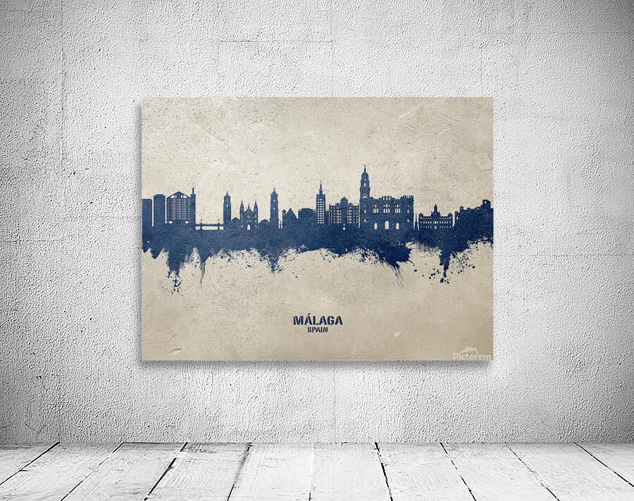 Malaga Spain Skyline Wall Preview