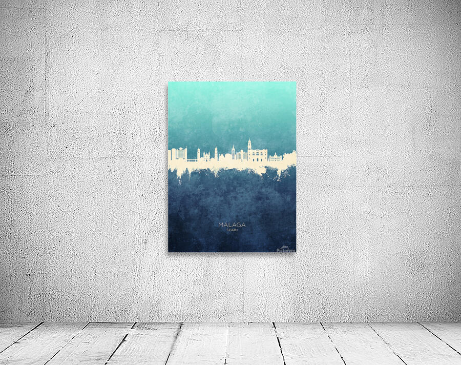 Malaga Spain Skyline Wall Preview