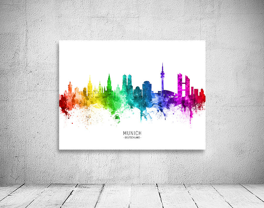 Munich Germany Skyline Wall Preview