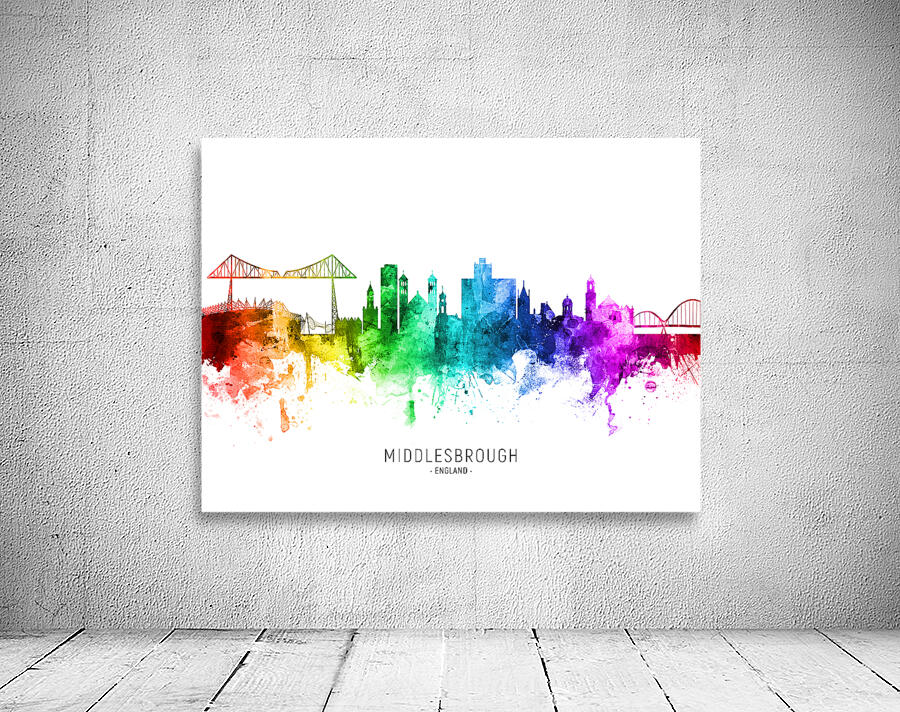 Middlesbrough England Skyline Wall Preview