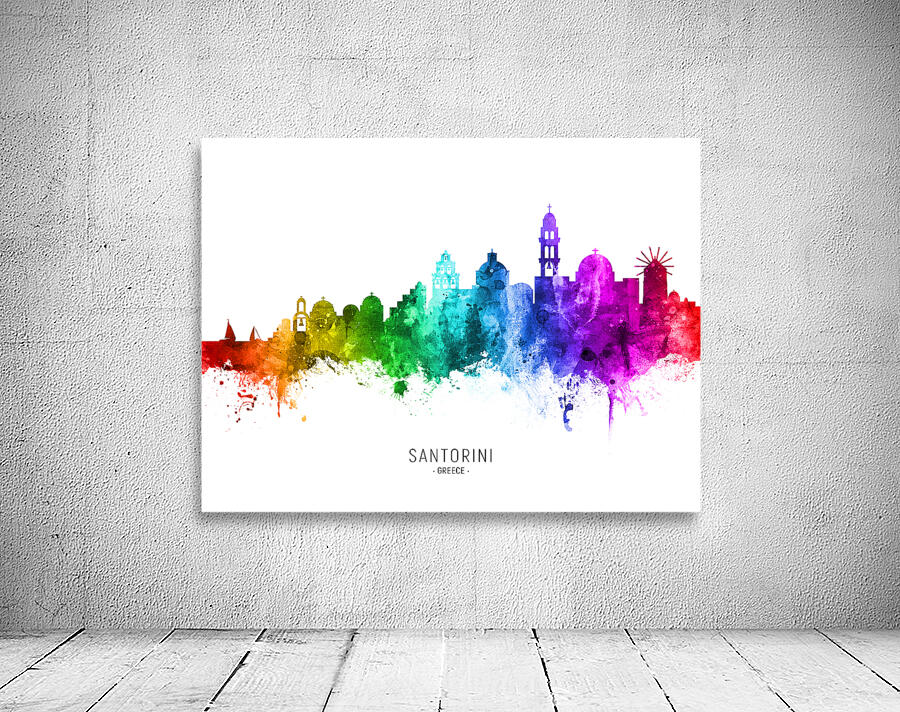 Santorini Skyline Wall Preview