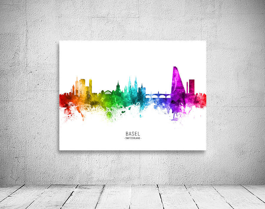 Basel Switzerland Skyline Wall Preview