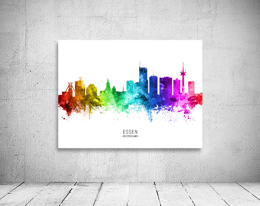 Essen Germany Skyline Wall Preview
