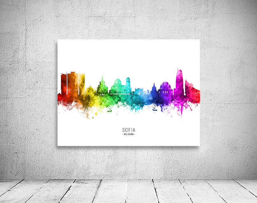 Sofia Bulgaria Skyline Wall Preview
