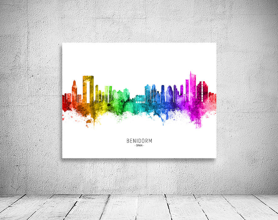 Benidorm Spain Skyline Wall Preview