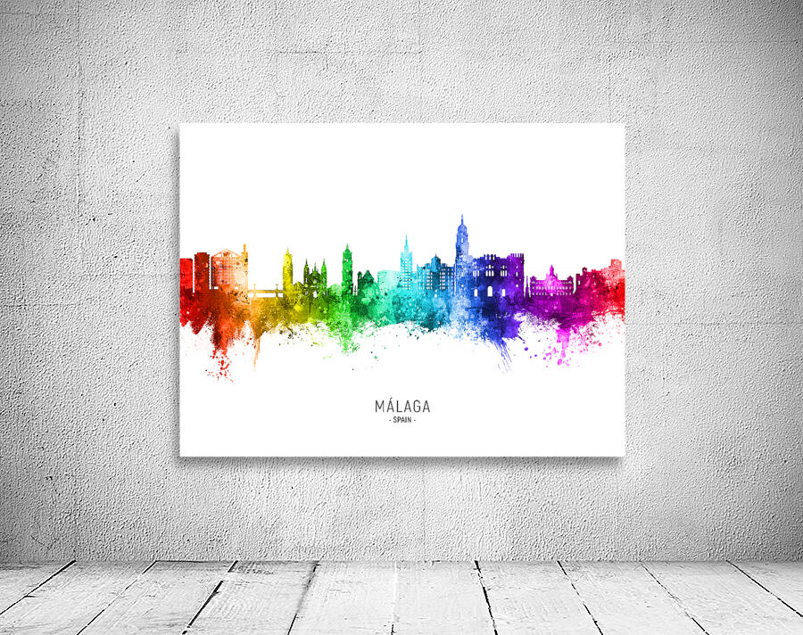 Malaga Spain Skyline Wall Preview