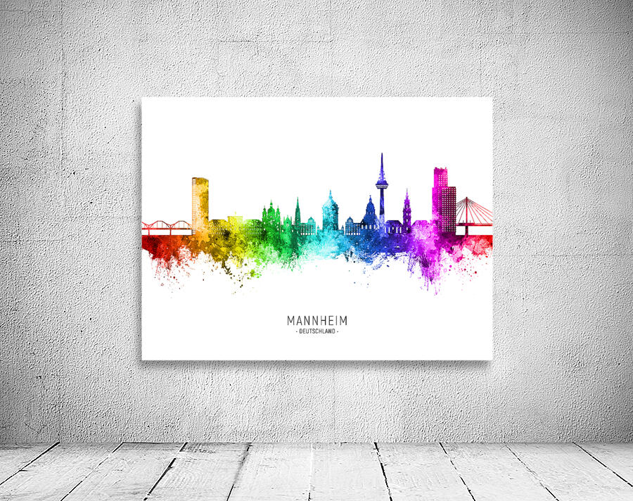 Mannheim Germany Skyline Wall Preview