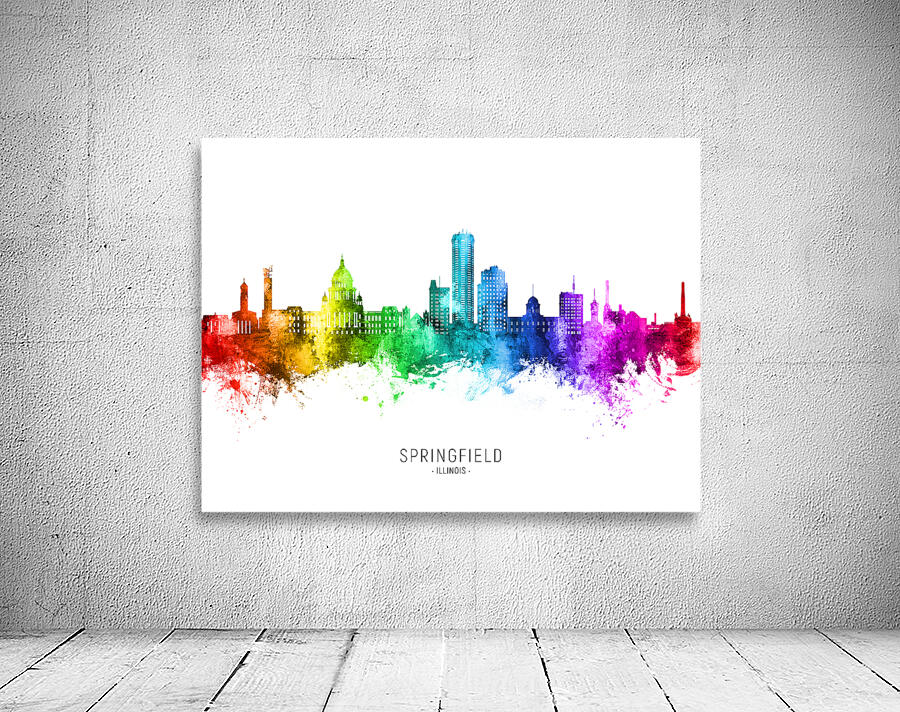 Springfield Illinois Skyline Wall Preview