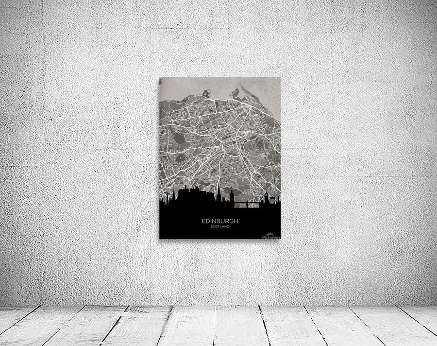 Edinburgh Skyline Map Wall Preview